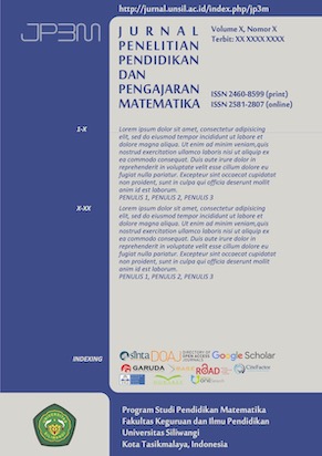 JP3M (Jurnal Penelitian Pendidikan dan Pengajaran Matematika)